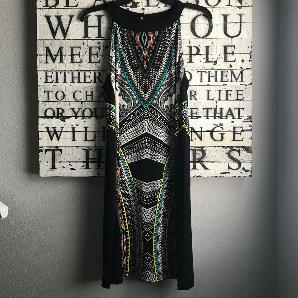 Apt 9 dress size L Black with multi color